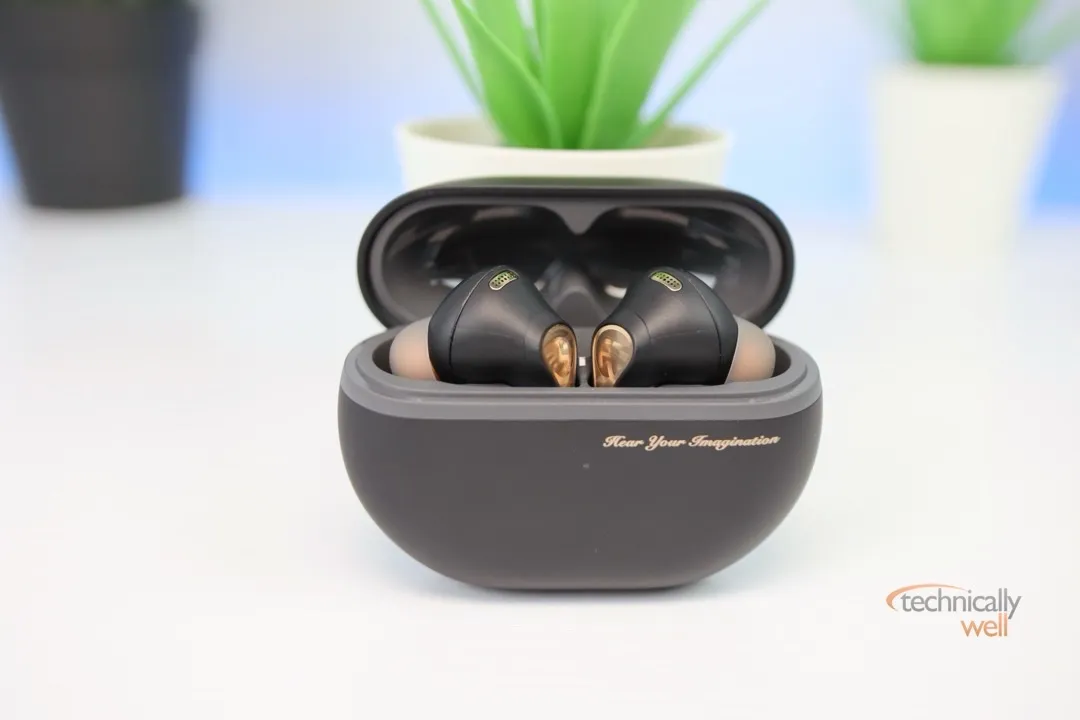 SoundPEATS Capsule3 Pro+ earbuds inside of their case