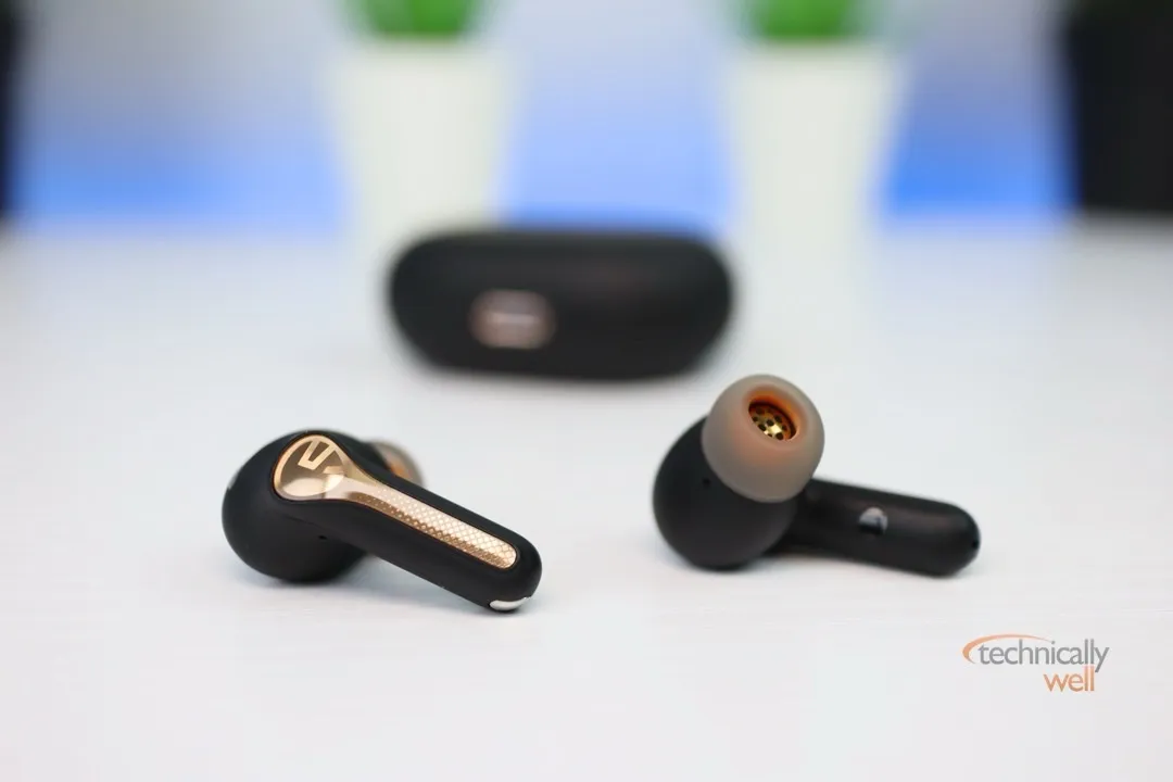 SoundPEATS Capsule3 Pro+ earbuds outside of the case