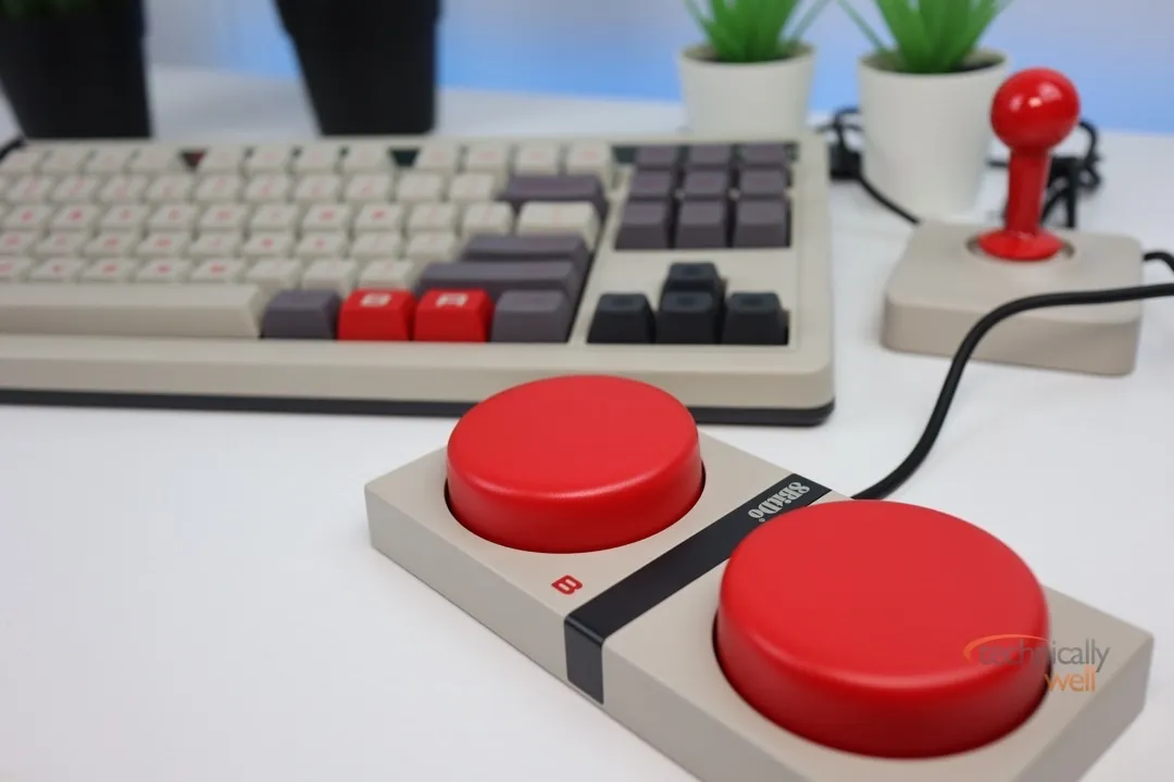 8BitDo Retro Mechanical Keyboard with Joystick and B A buttons