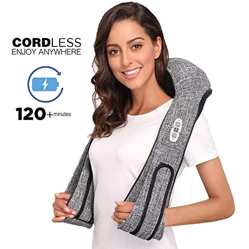 Cordless Shiatsu Back and Neck Massager with Heat