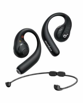 Soundcore by Anker AeroFit Pro Open-Ear Headphones, Ultra Comfort, Secure Fit, Ergonomic Design,Rich Sound with LDAC, Bluetooth 5.3, IPX5 Water-Resistant, 46H Playtime, App CoWireless Earbuds